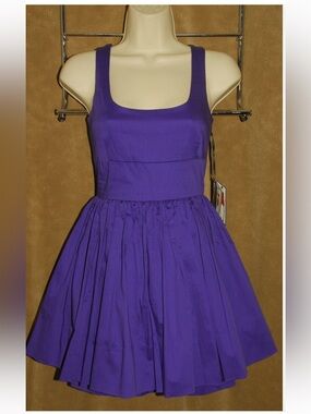 Jack by BB Dakota Purple Fit-and-Flare Mini Dress